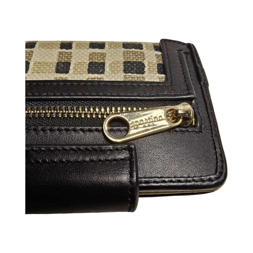 Prelovwd Spartina 449 Cream Linen Top Grain Leather Wallet